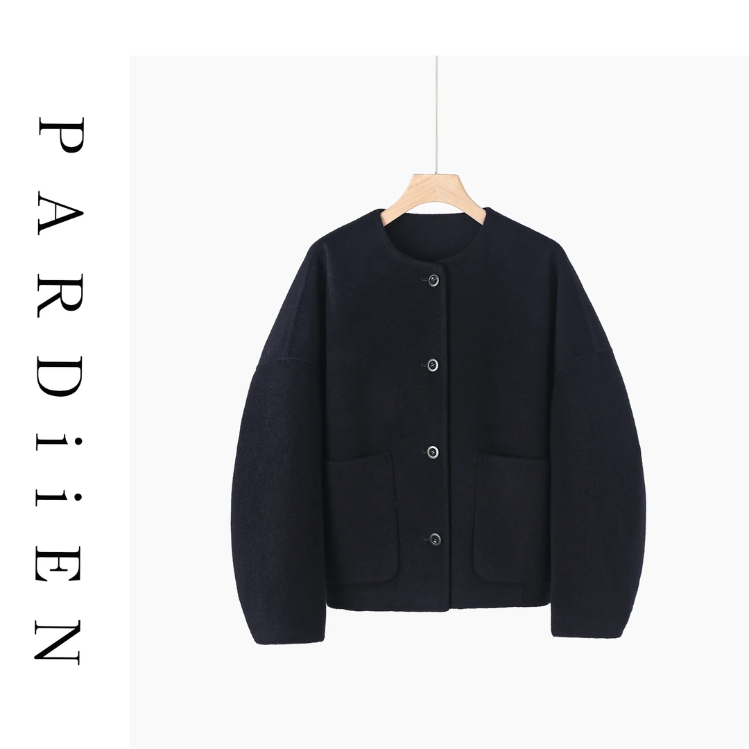 【北总严选】帕迪恩“不说话”双口袋圆领短款大衣25PD-25193