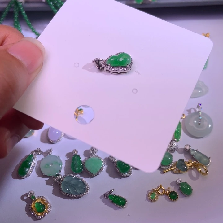 翡翠银S925镶嵌颈饰