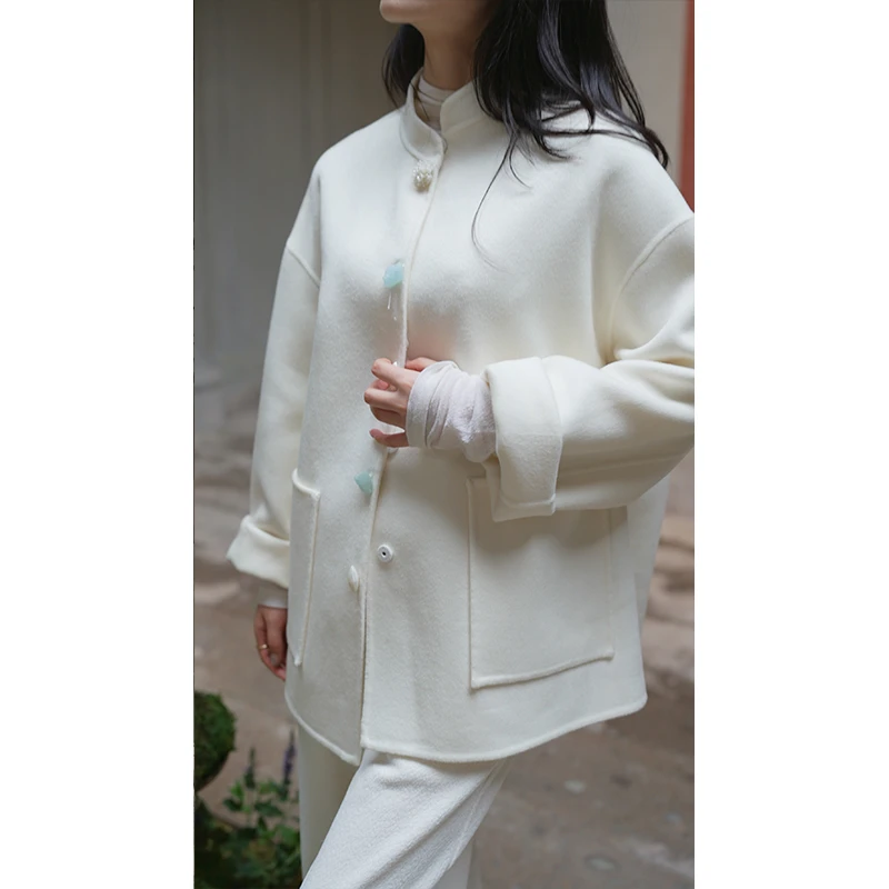 泊风ozen【宝石】设计师原创汉服复古呢子外套新中式上衣