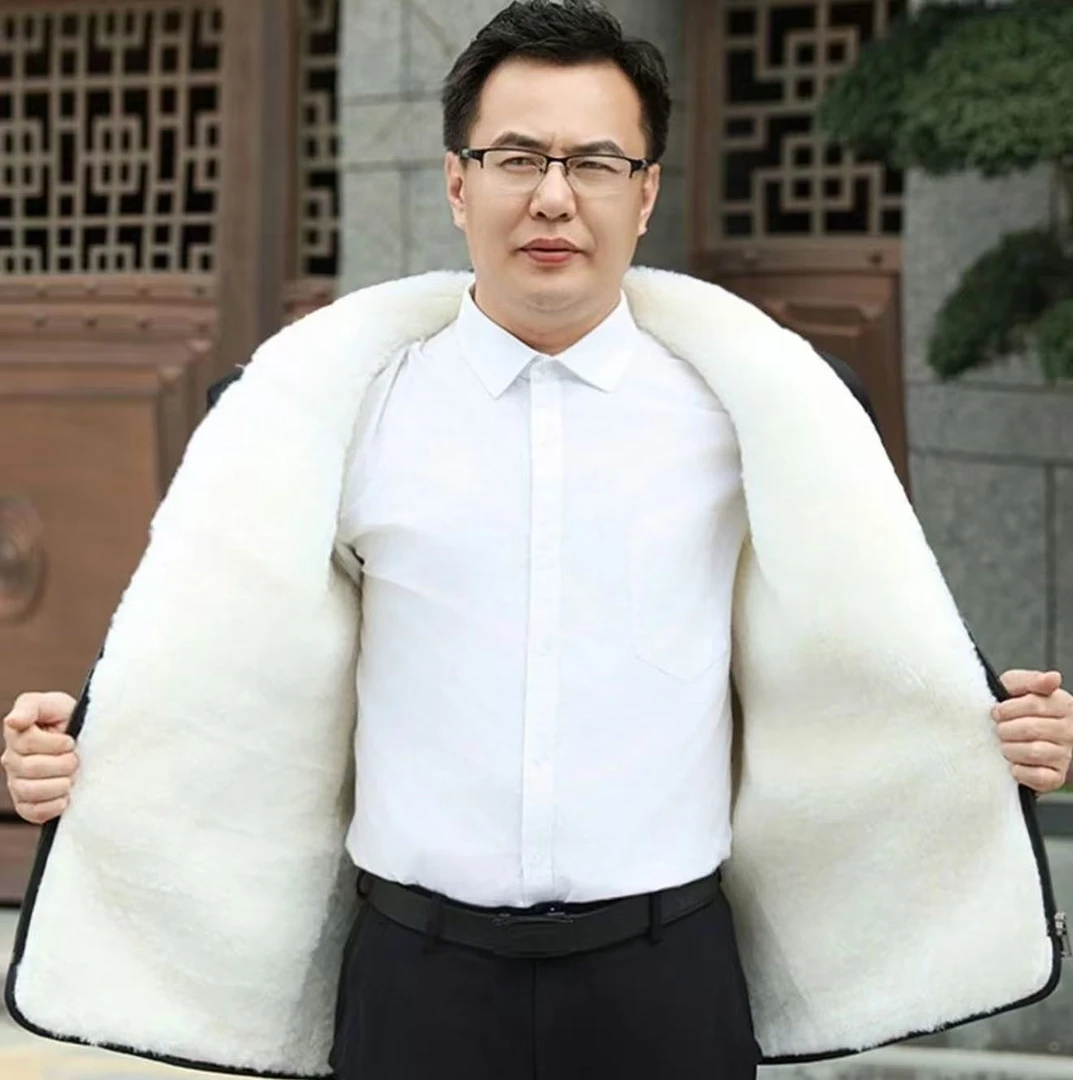 双1112防真羊毛东北男士整皮宽松冬季保暖下雪不透风锁口宽松让利