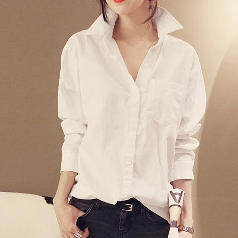 润韩版秋款长袖衬衫春秋显瘦衬衣白色休闲打底小众纯色气质设计感