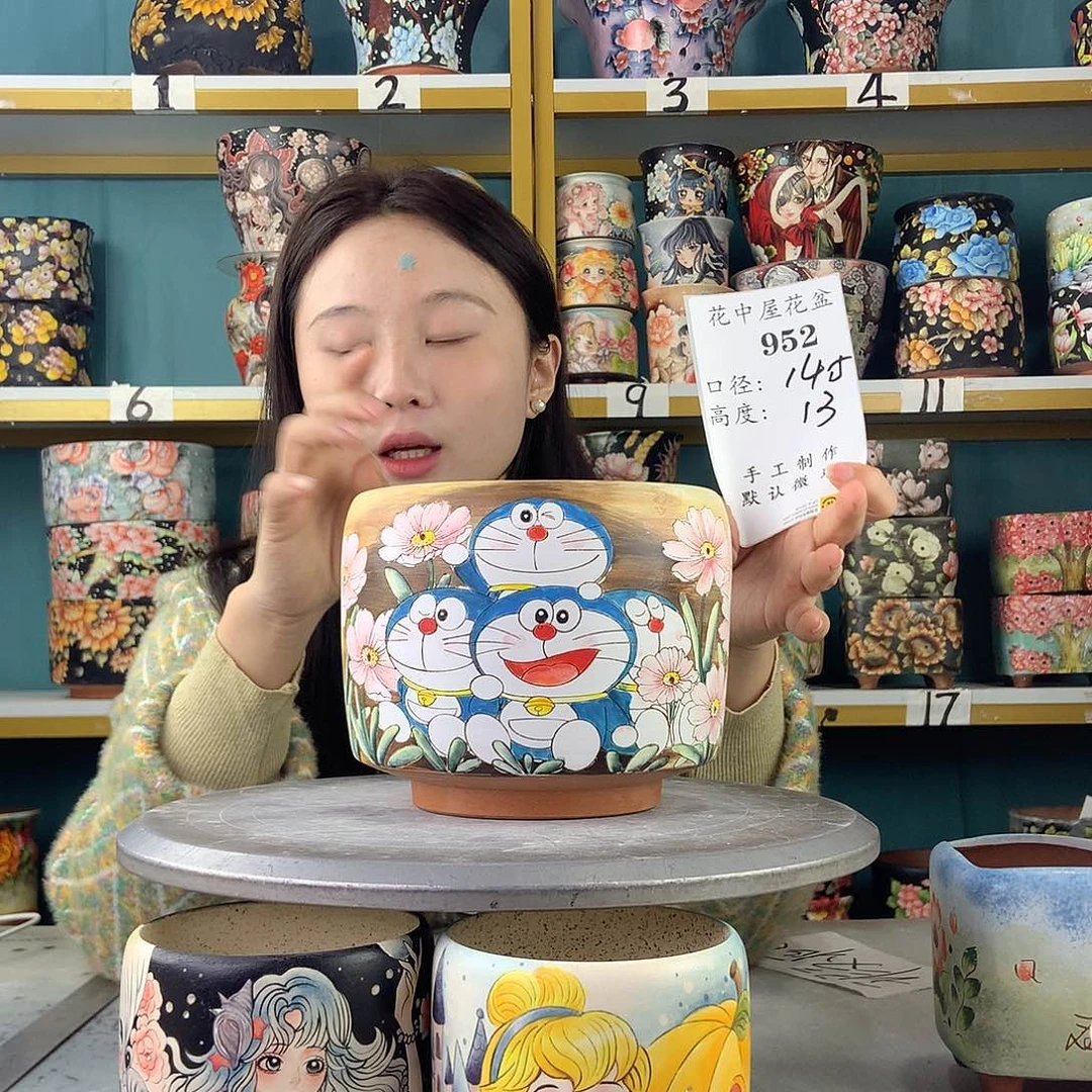 陶景德鎮手工花盆952