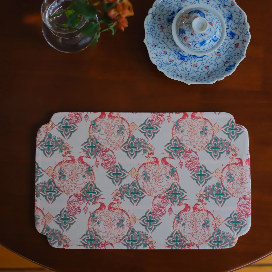 问春风【百花杀】小号单面茶席防烫隔热泡茶垫桌布茶席茶巾35*22