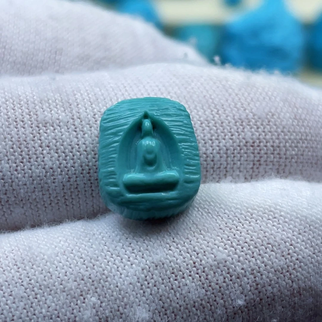 未镶嵌绿松石珠宝奇石卡10-12-6