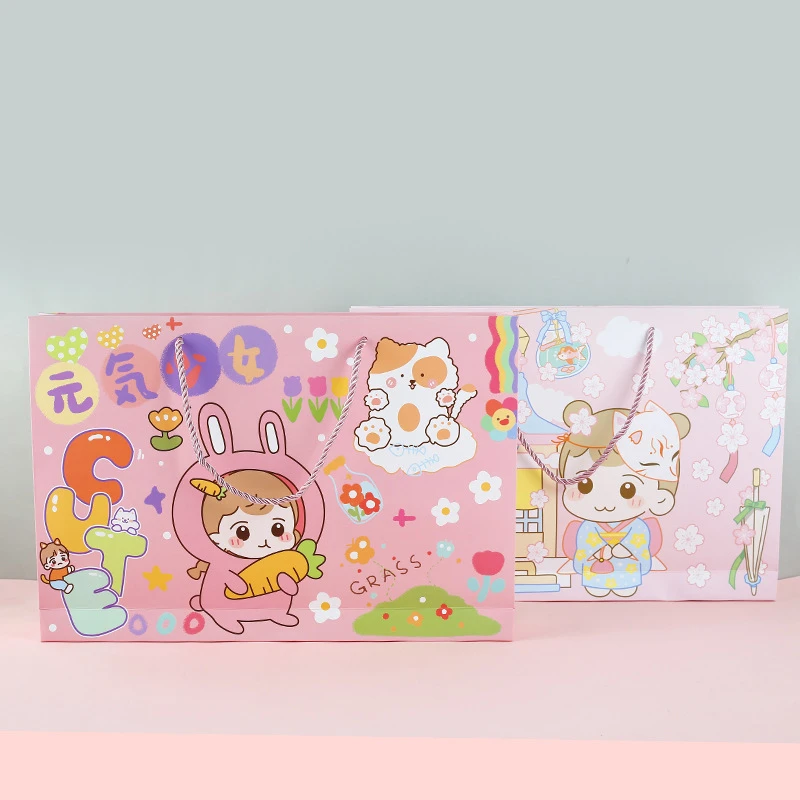 栗子君元气少女礼品袋 礼品袋纸袋大号包装生日礼物袋手提袋