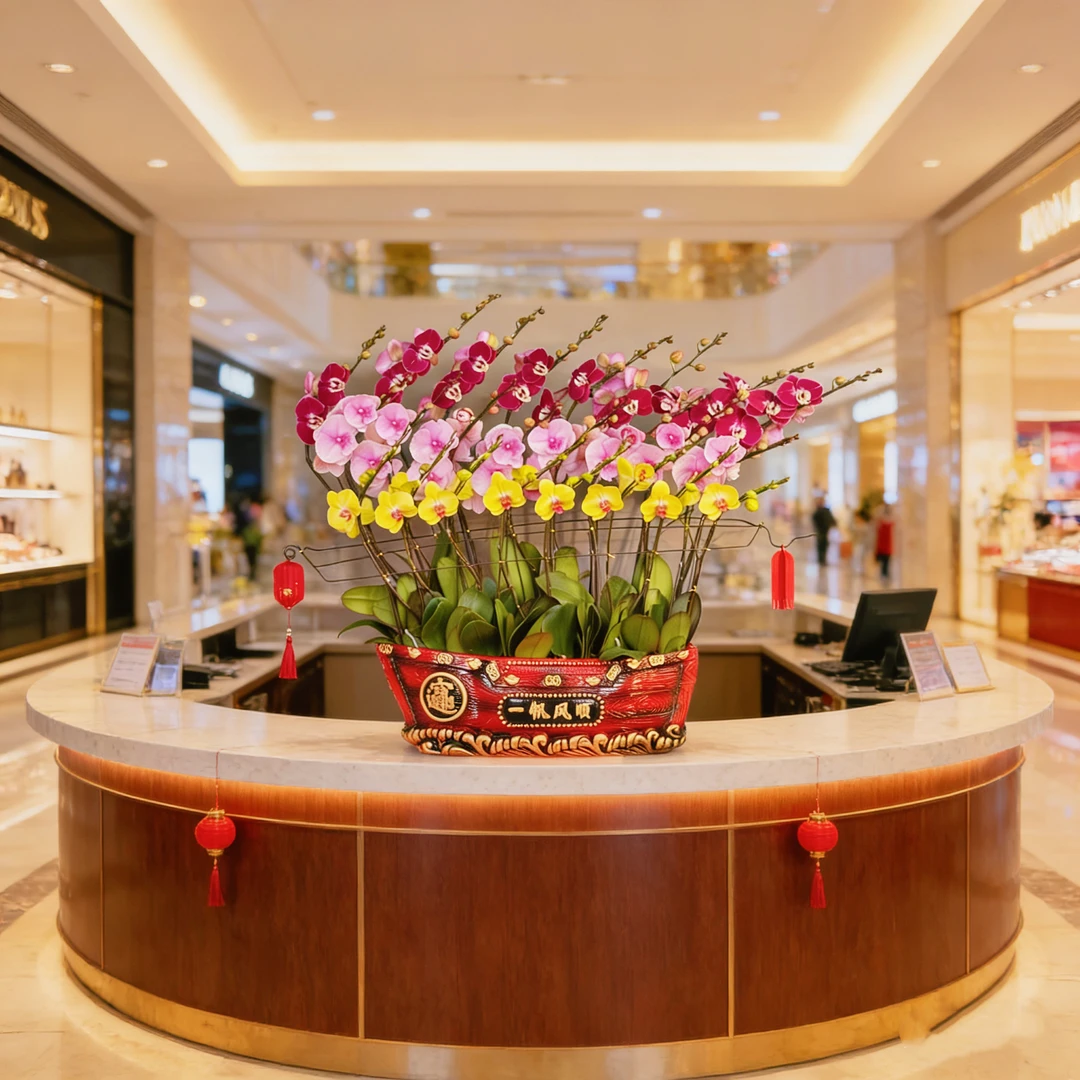 鲜花（一帆风顺）经典名兰 精致客厅前台佳品 室内高档型兰花大盆栽