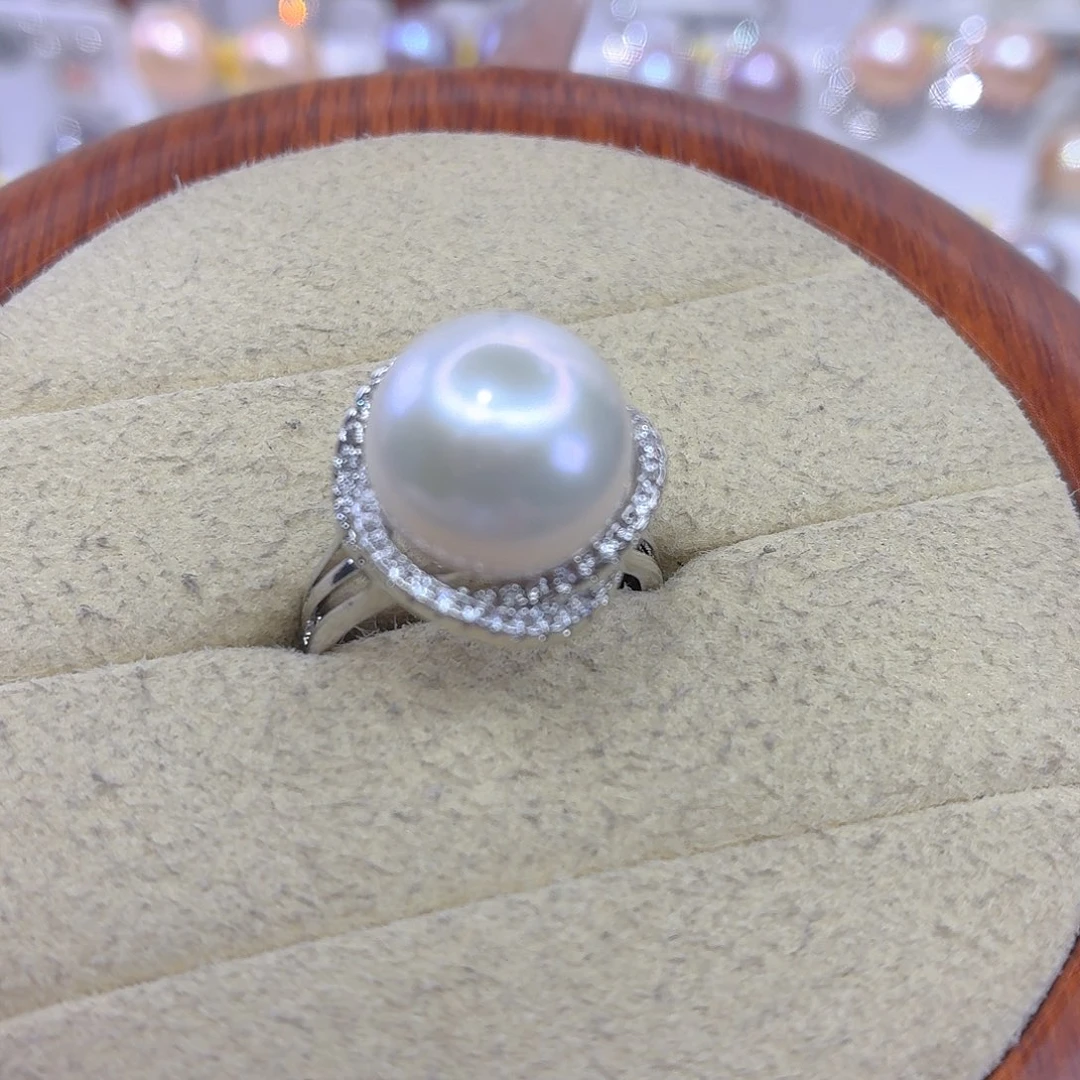 淡水珍珠戒指合金