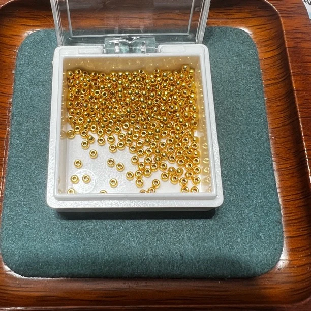 足金999素金5D硬金2MM亮面光珠（此订单发20颗）