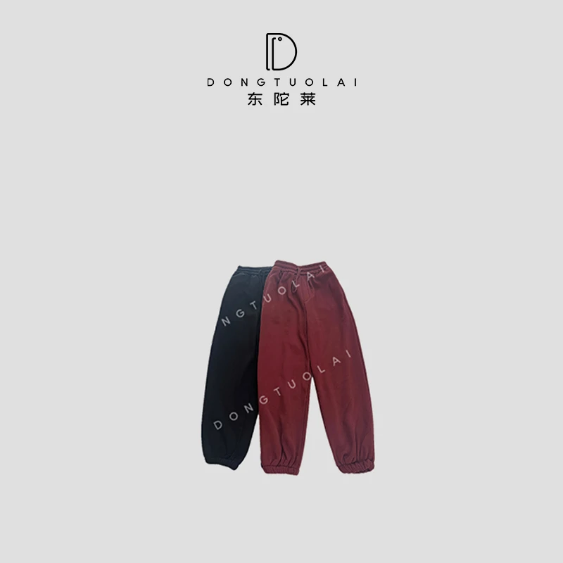《灰羊羊》裤子轻奢直筒时尚休闲百搭阔腿设计师松紧腰秋冬