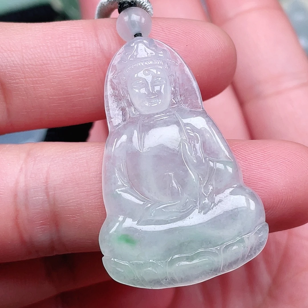 翡翠未镶嵌颈饰观音