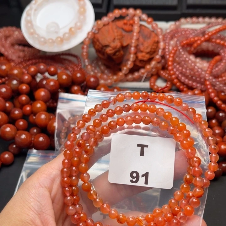 南红玛瑙未镶嵌多样性发货默认微瑕称重5mm