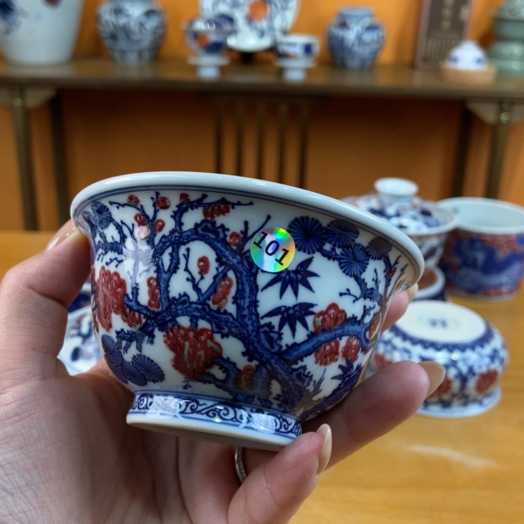 手绘现代茶具非古董