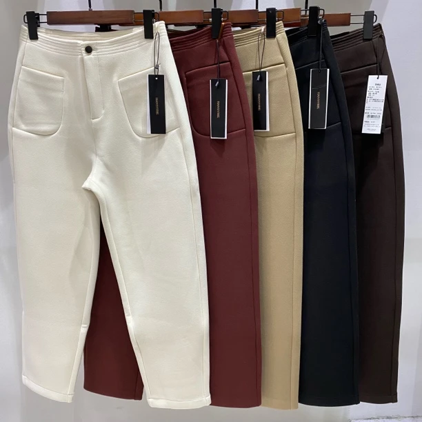 冬季加绒加厚保暖气球裤 236089 冬季加毛加厚休闲裤简约百搭弹力