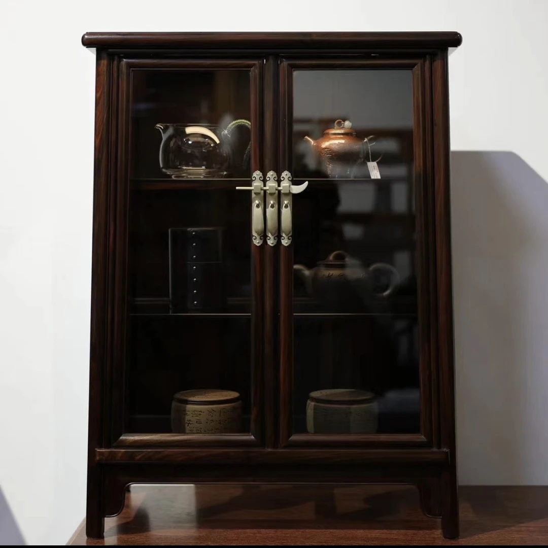 大红酸枝玻璃展示柜收纳柜家用储物柜