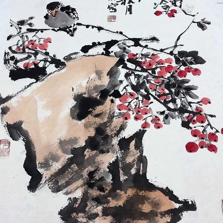 国画凌森老先生去伪存真原作