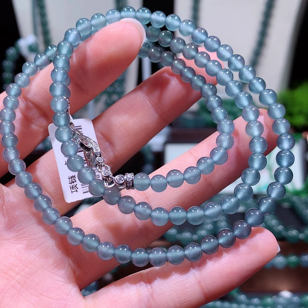 翡翠未镶嵌手链天然a货翡翠项链5