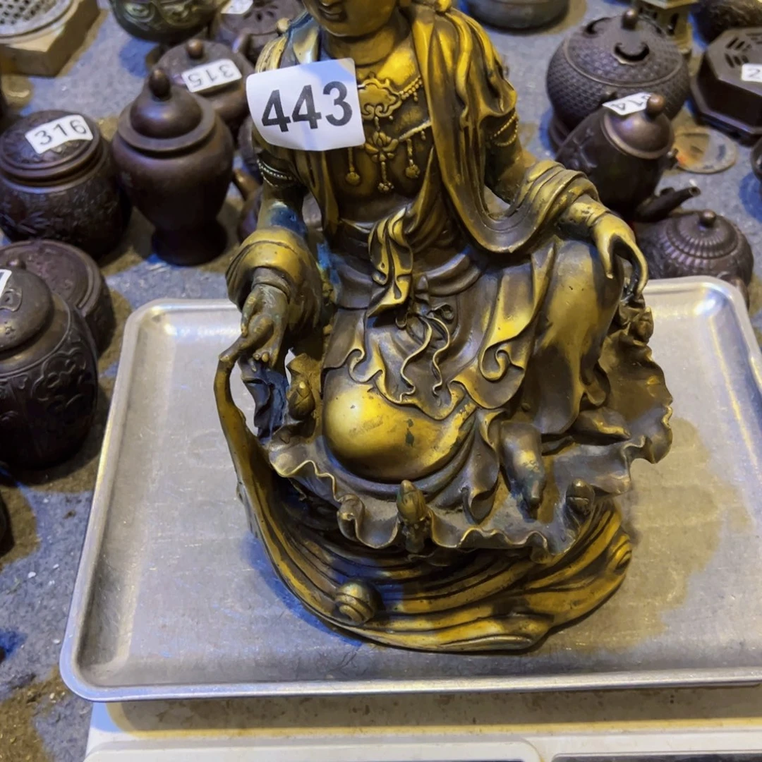 永***道黄铜摆件，文房摆件