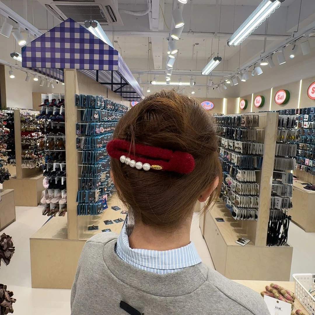 非金属新年款珍珠懒人夹95