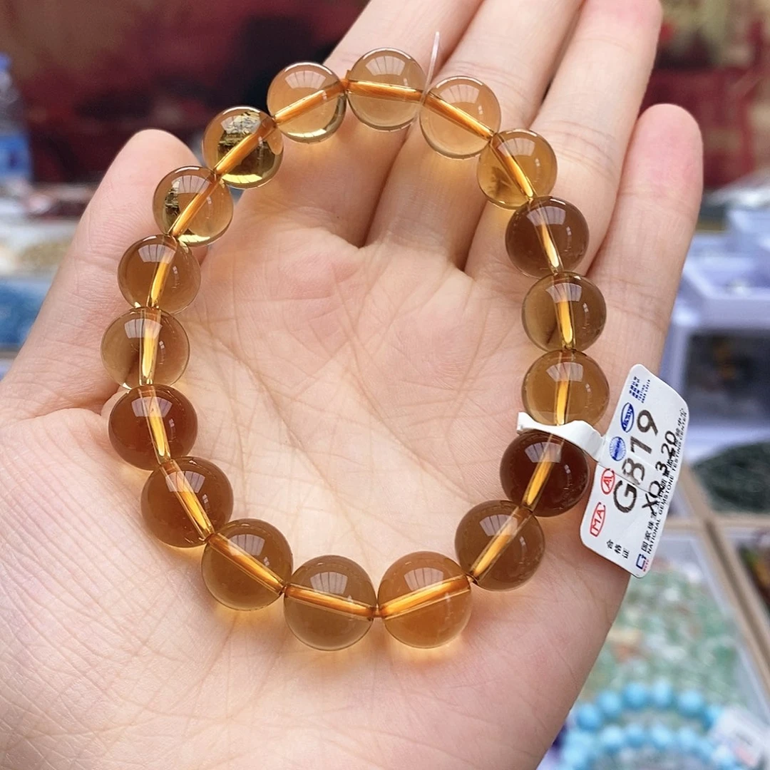水晶手链未镶嵌G819 黄水晶 11m+