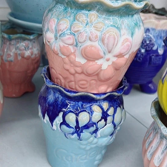 多肉绿植陶瓷花盆9.9包邮