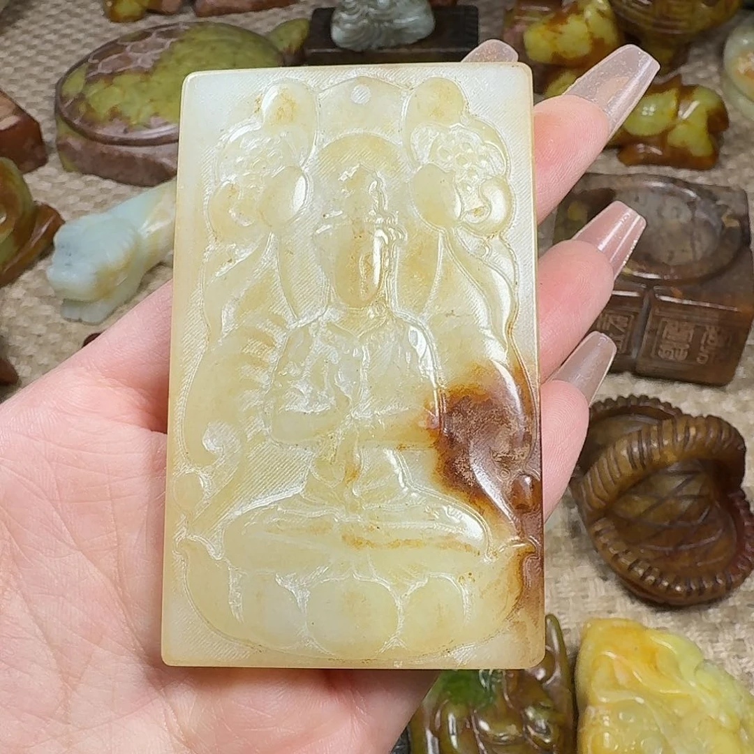白玉菩提吊坠挂件