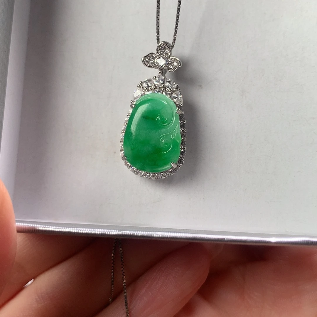 翡翠银S925镶嵌颈饰11111111