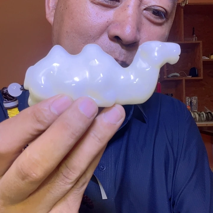 玉***心蛇纹石玉未镶嵌手把件