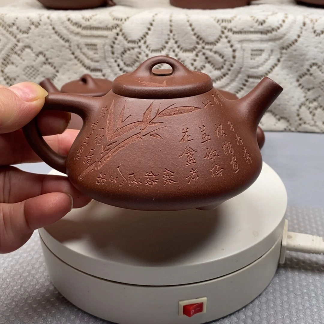 紫砂茶壶黄龙山红粽泥