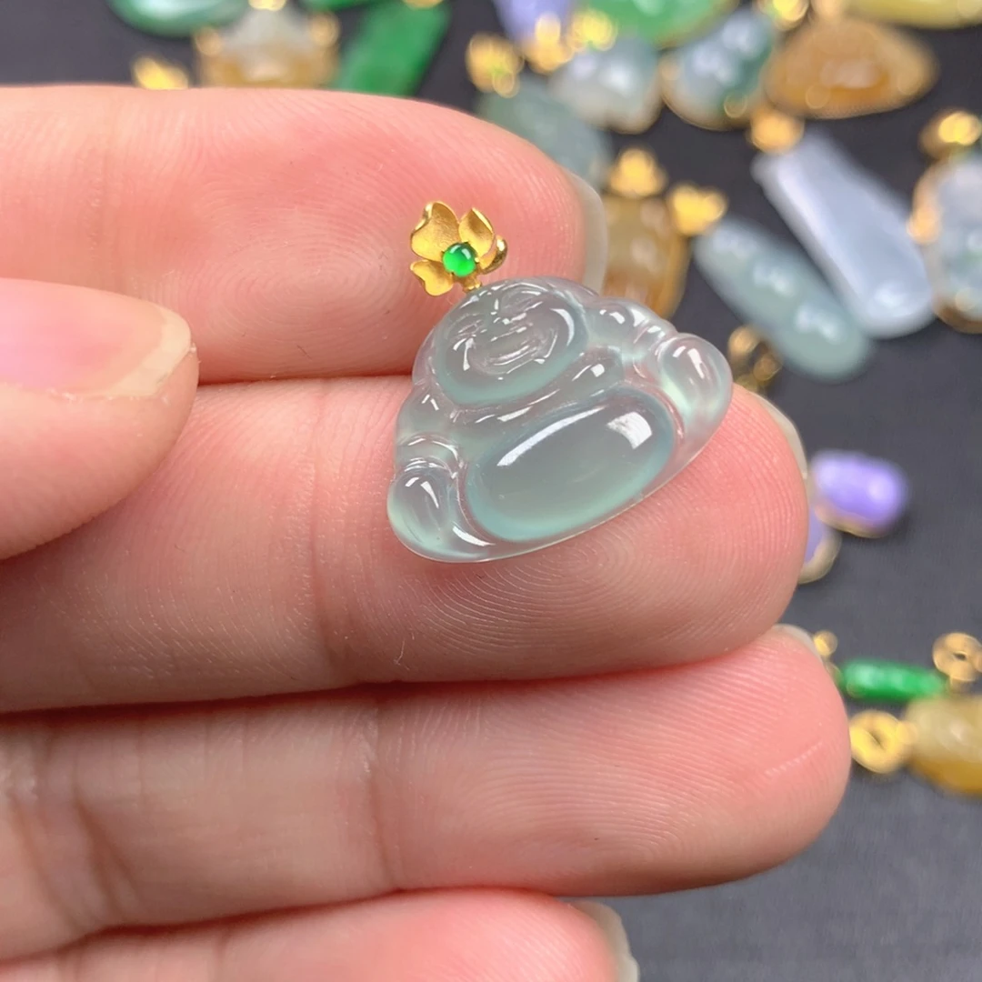 【闪购商品】颈饰18K金镶嵌翡翠翡翠