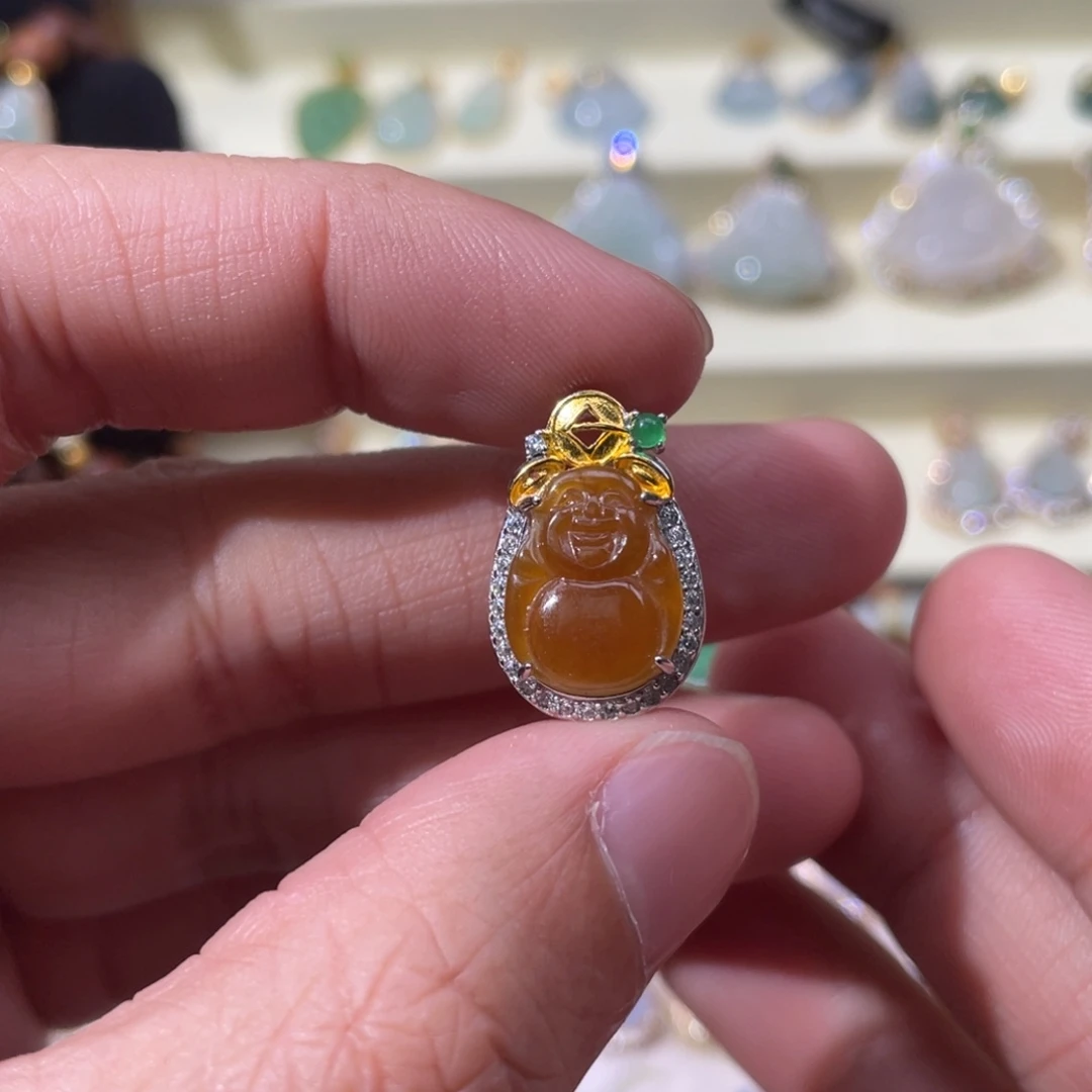 翡翠银S925镶嵌颈饰