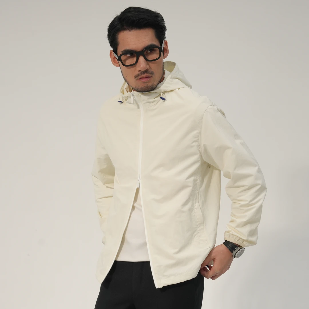 春季款时尚薄款连帽夹克外套男士简约百搭潮流修身休闲BEXK2154