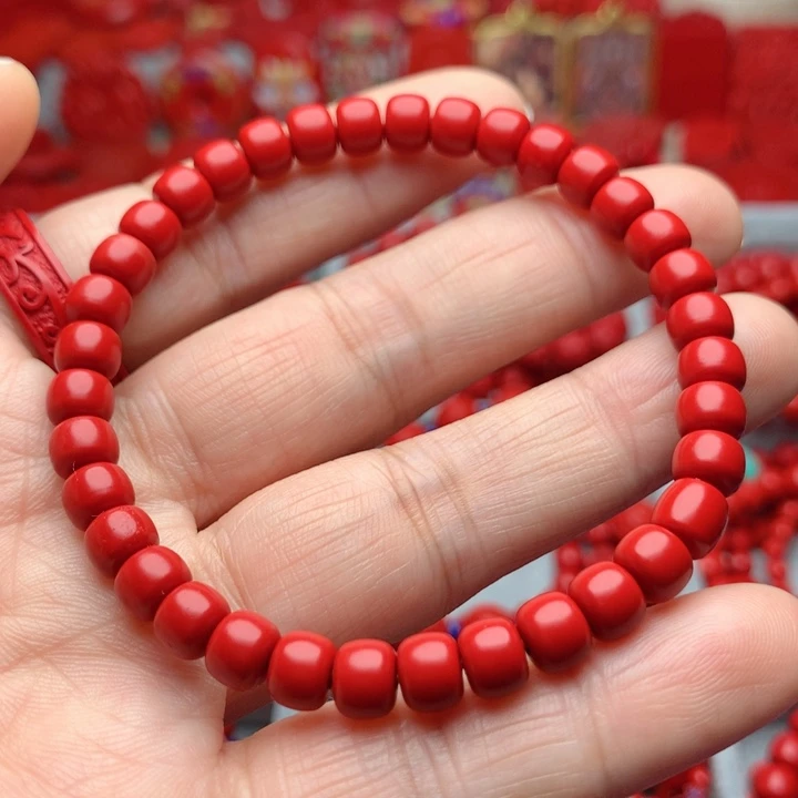 天然辰砂工艺品朱砂手串