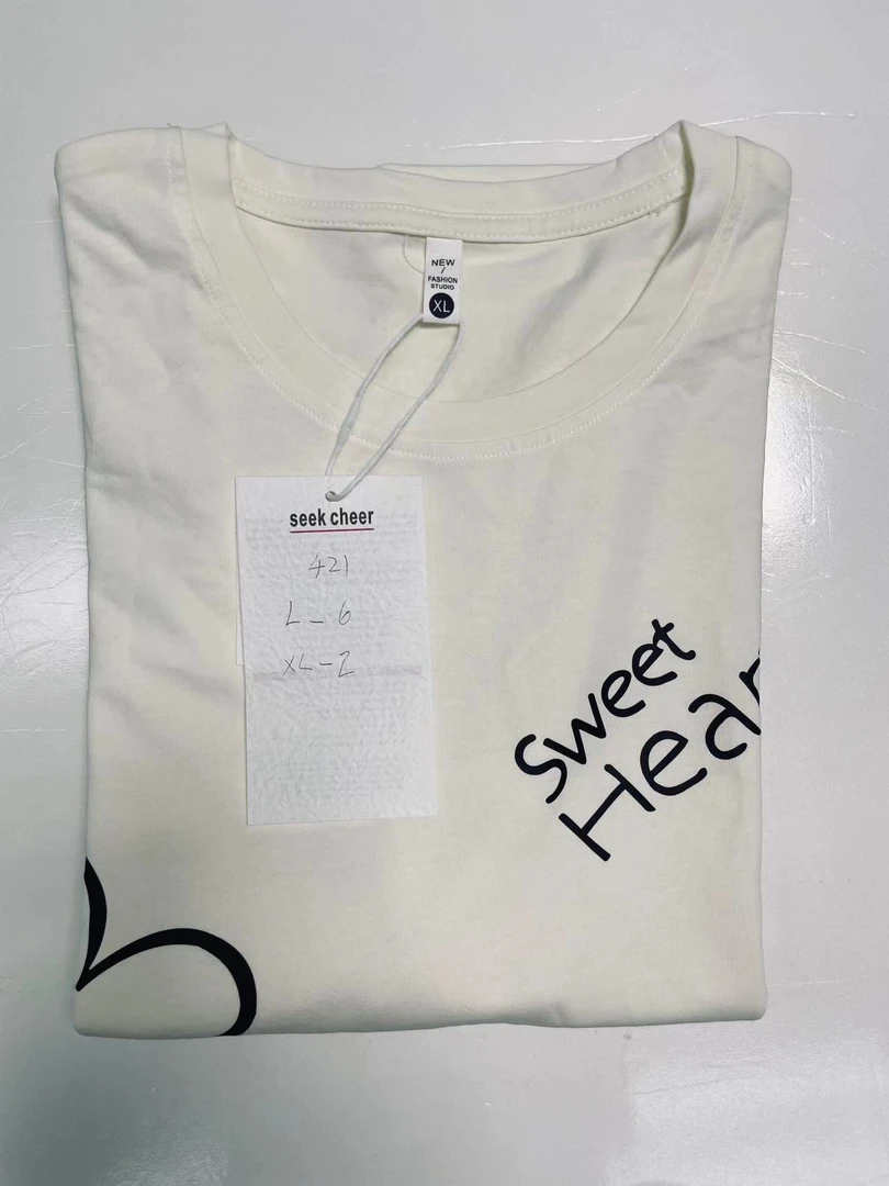 B424休闲重磅印花短袖字母廓形天丝T恤美式百搭复古t恤字母