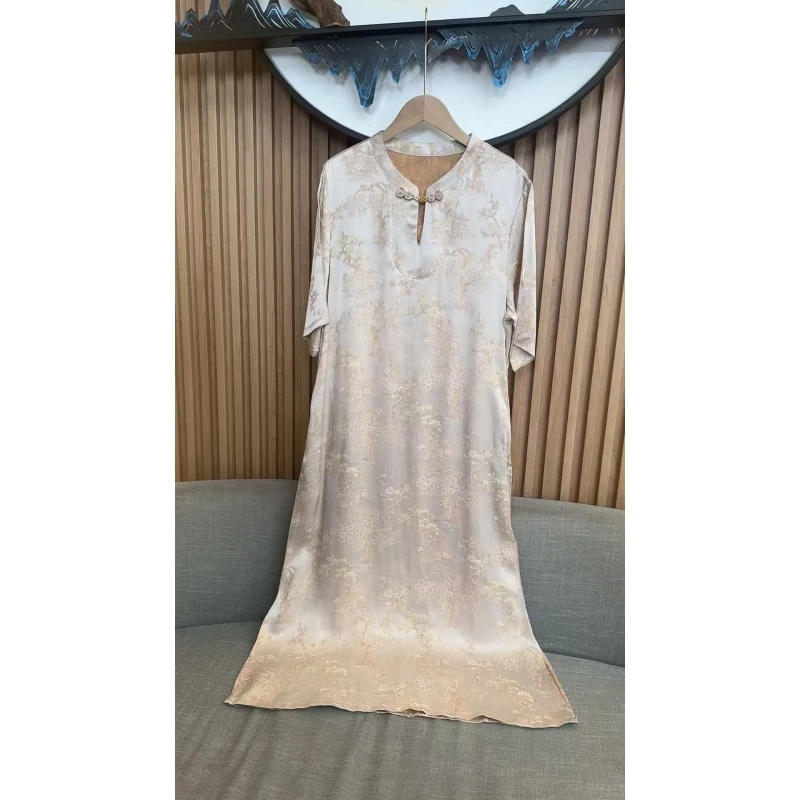 新中式女装简约气质高端显瘦连衣裙0293
