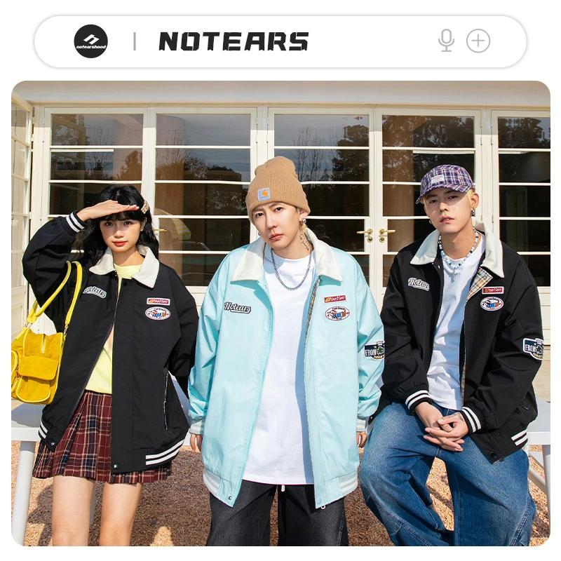 NOTEARS/没有眼泪 美式外套休闲夹克外套情侣同款上衣6656