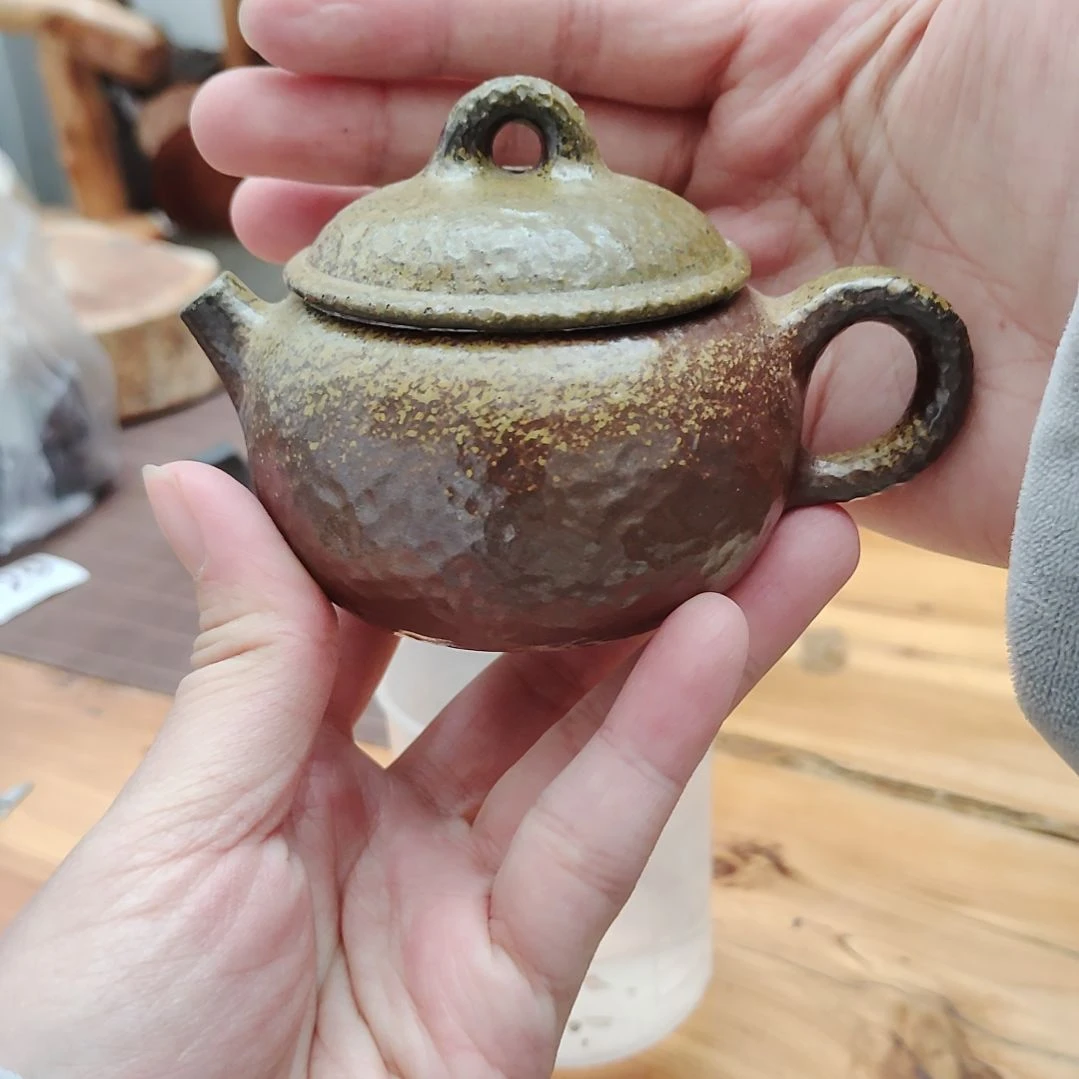 白****?坭兴陶纯柴烧全手工茶壶110c