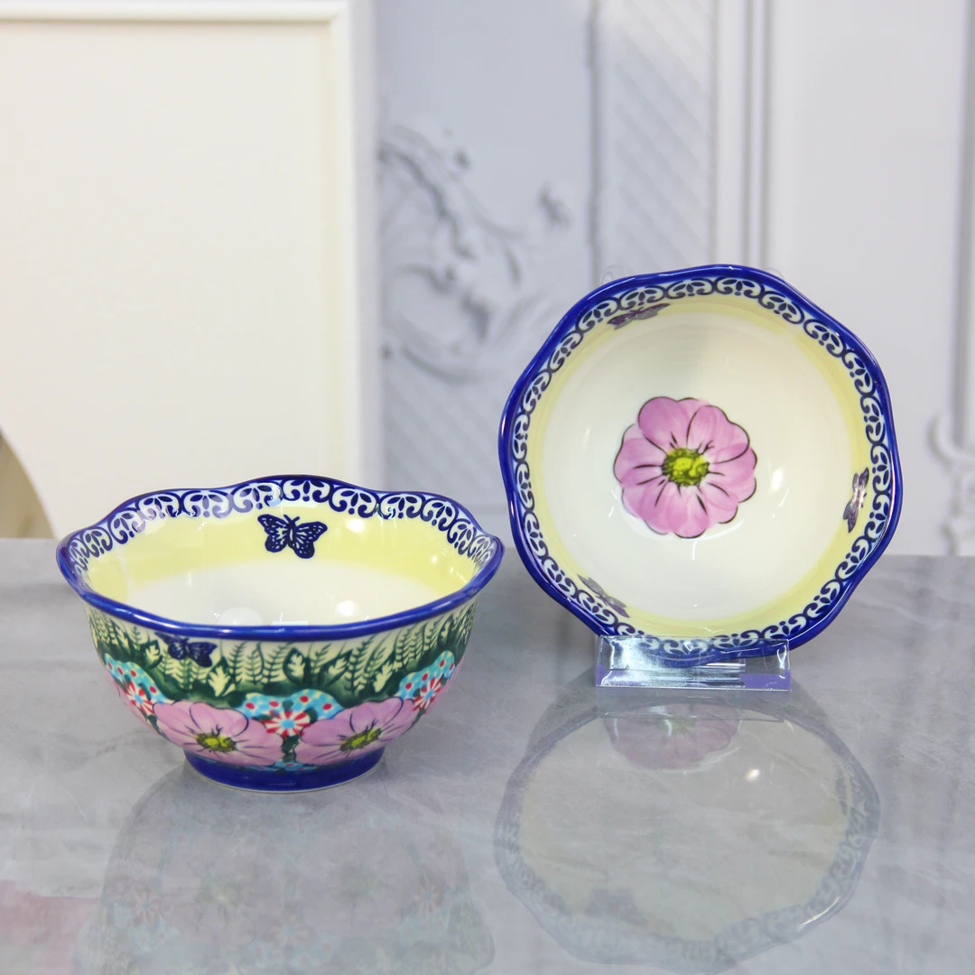 紫黛-5英寸花边碗-2只装