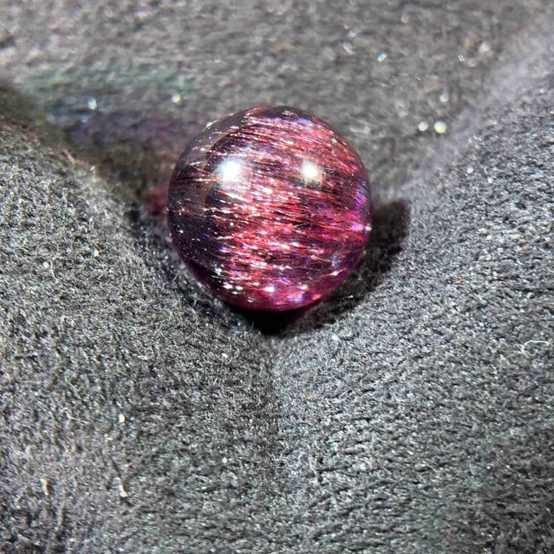 未镶嵌水晶珠宝半成品紫红超单珠11.8