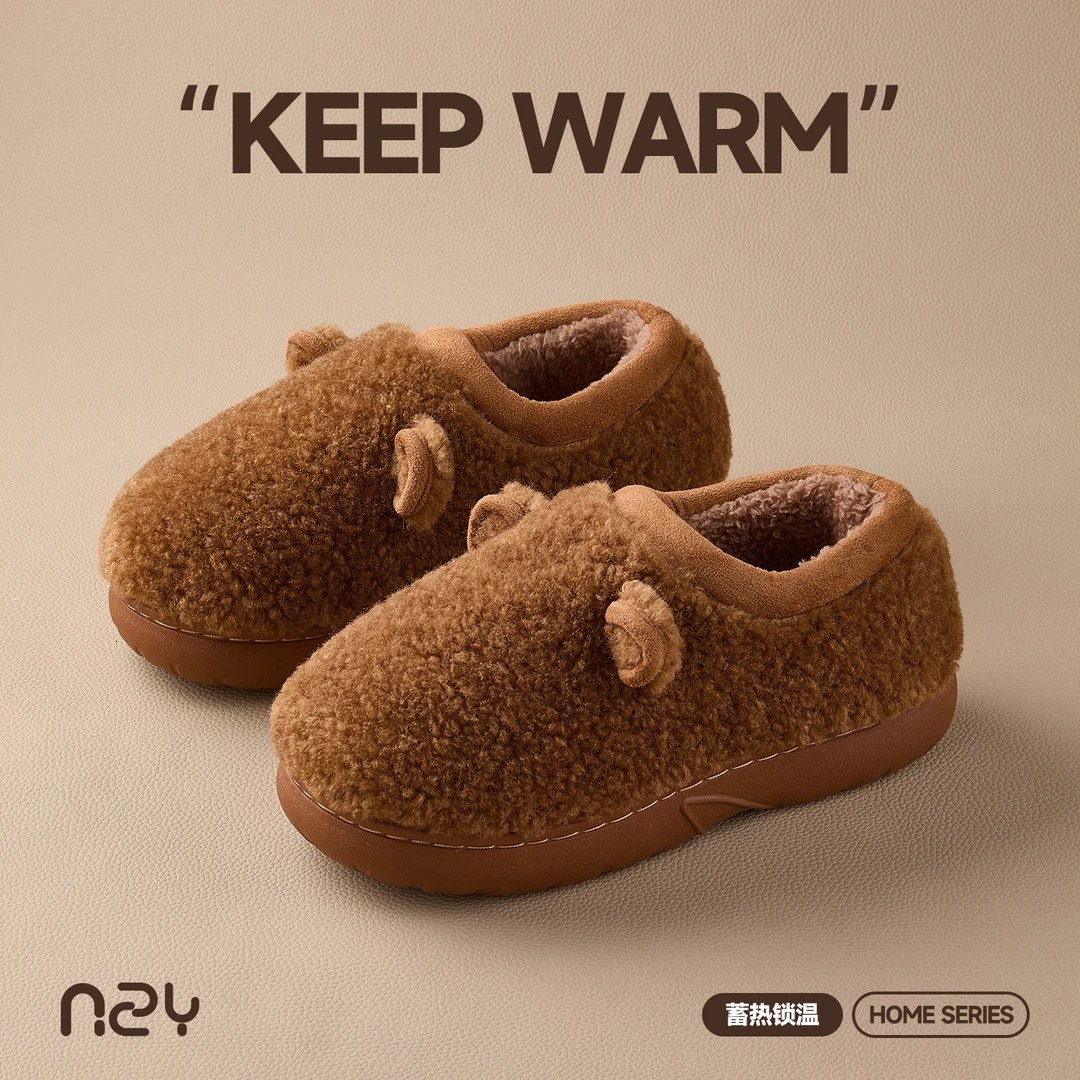 包跟棉拖鞋女冬季保暖加绒加厚防滑厚底居家室内外穿月子鞋棉鞋女
