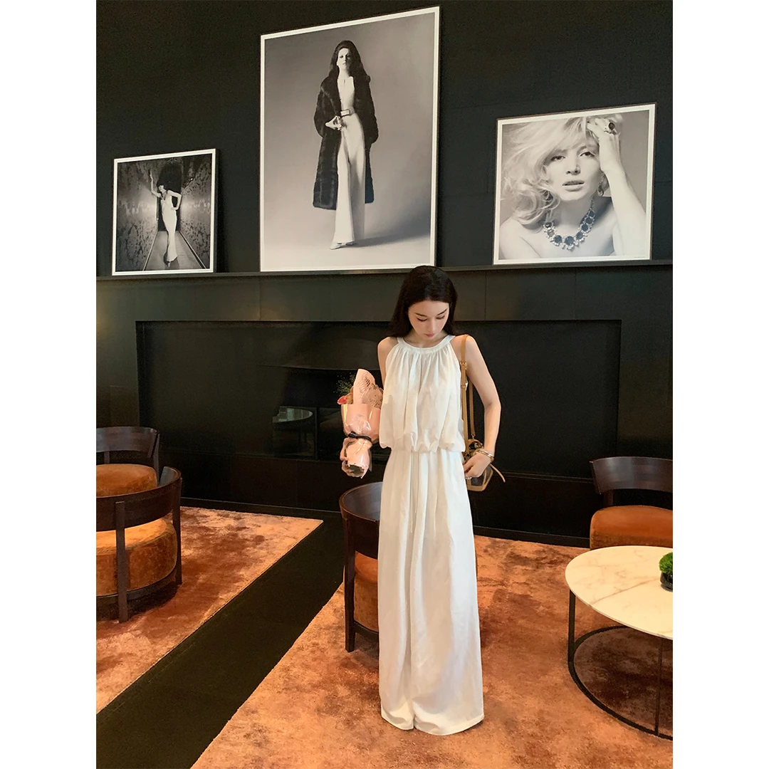 ACHI大也池◆天生松弛~天丝亚麻阔腿休闲裤女