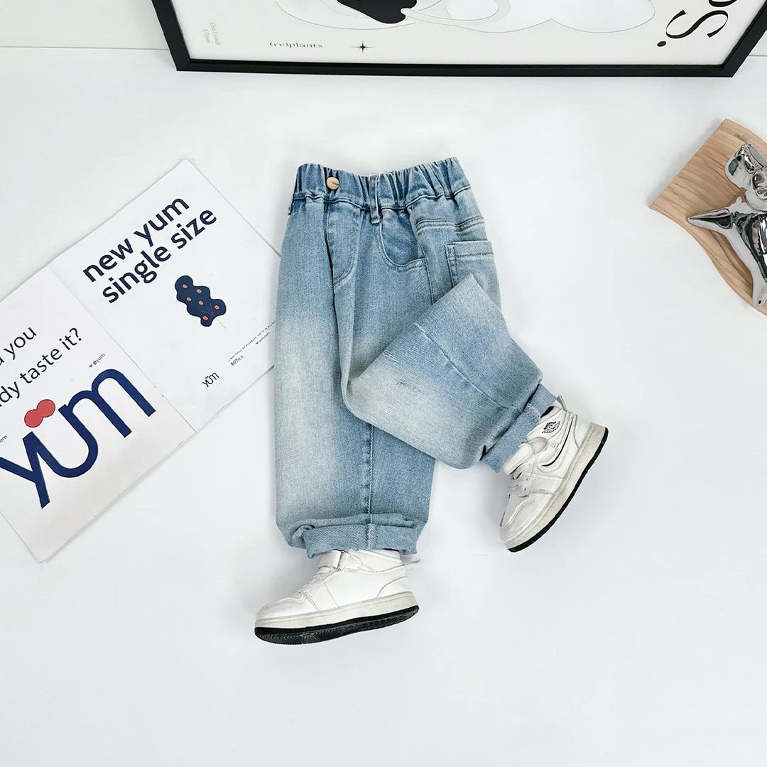 男童裤子春秋款儿童牛仔裤2025新款春装潮 CXF3565 悠悠童话童装