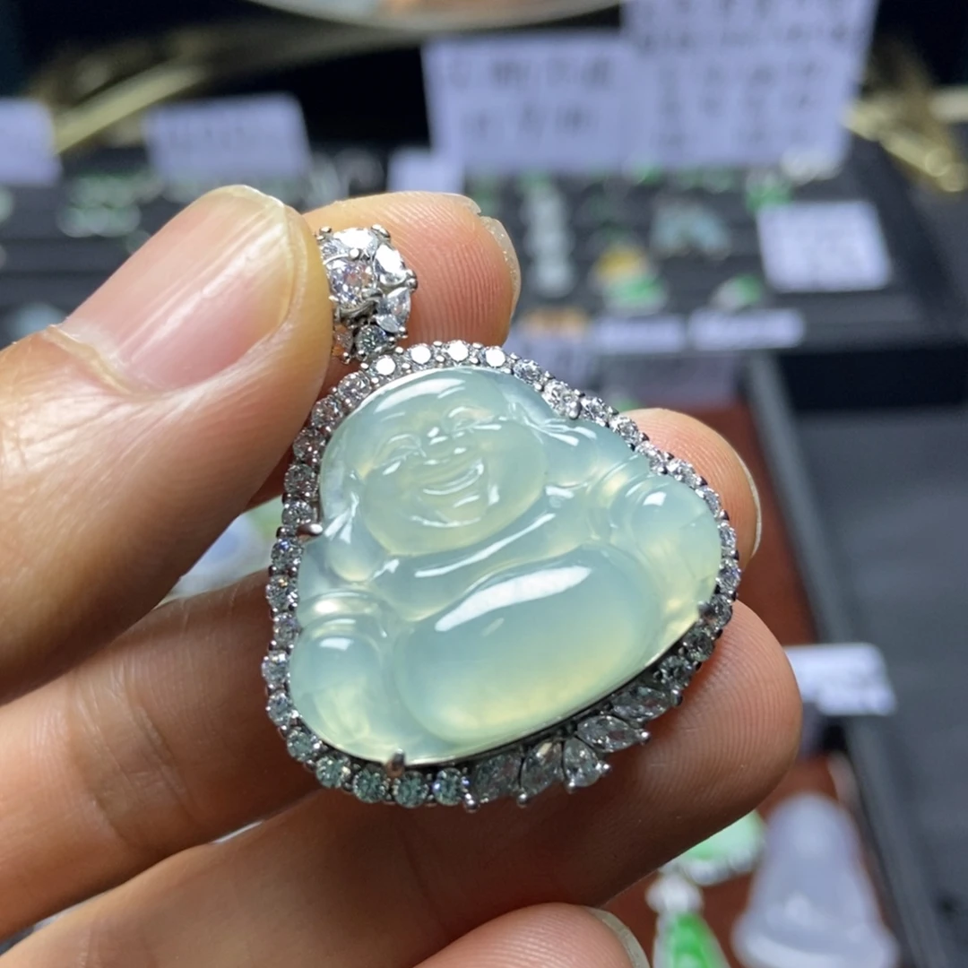 翡翠银S925镶嵌颈饰