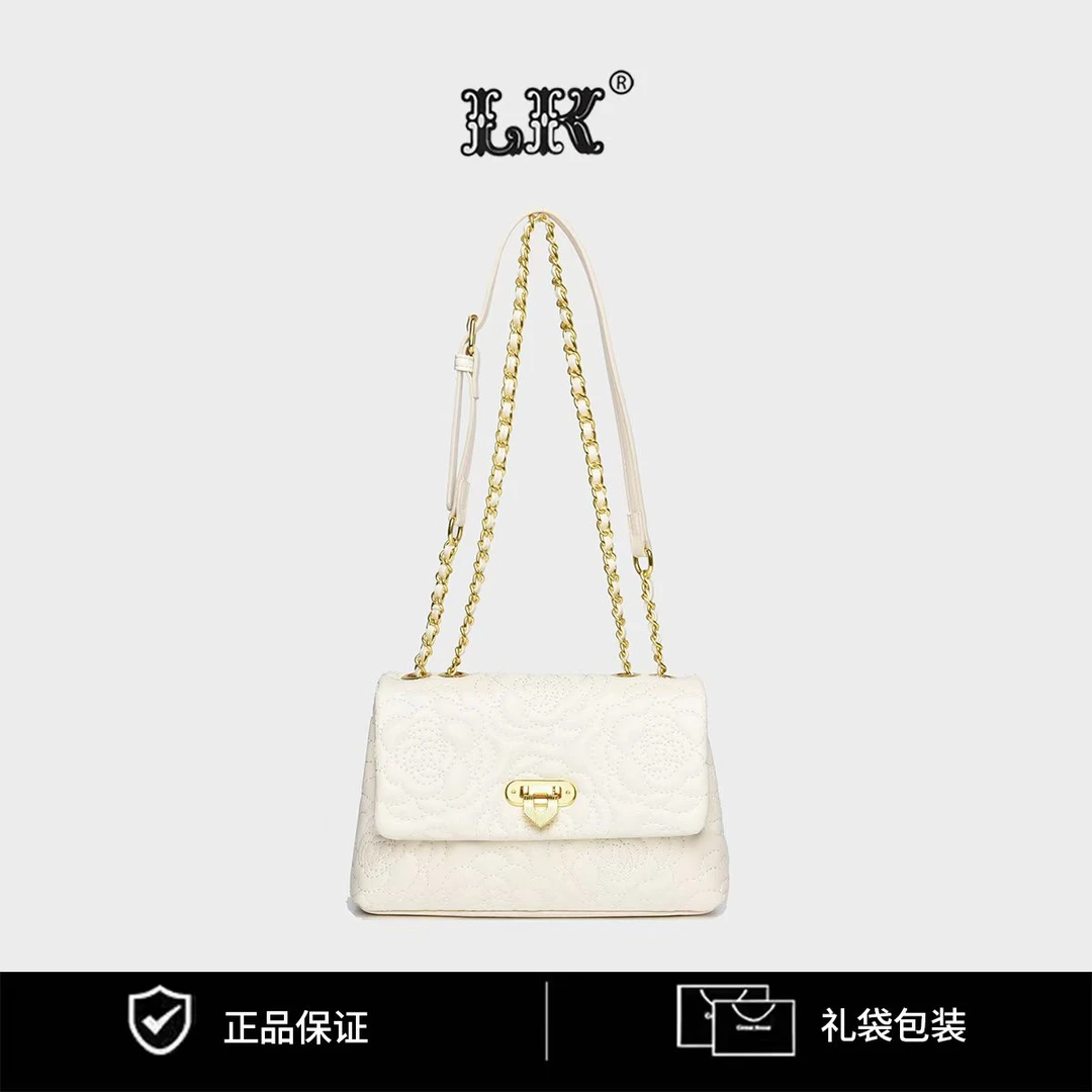 简约百搭时尚潮流女士手提包包小众女士单肩斜挎背包163白色