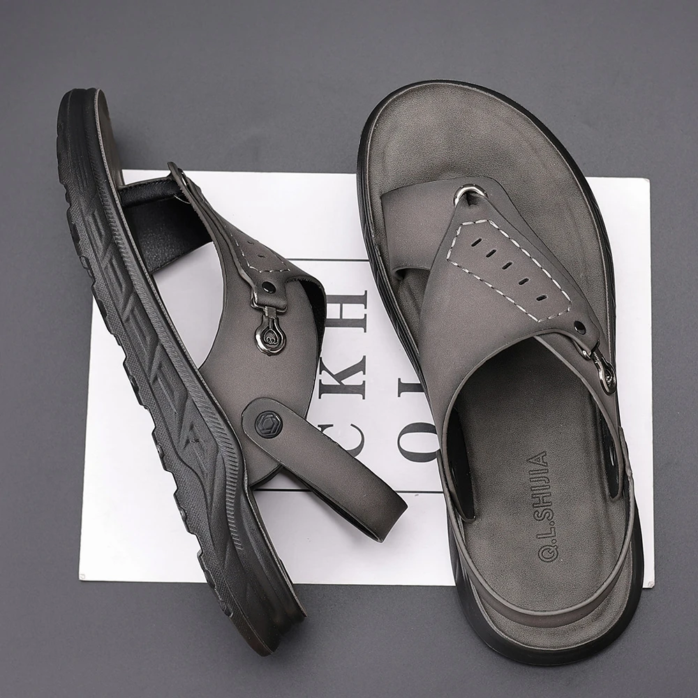 群狼·世家人字拖24年男士夏季新款沙滩鞋透气软底耐磨夹脚凉鞋