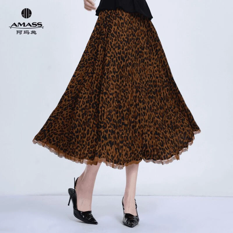 AMASS/阿玛施一秒入夏波点蕾丝飘逸感伞裙长裙松紧腰长裙 5200320