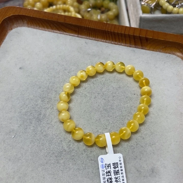 未镶嵌蜜蜡裸石手串