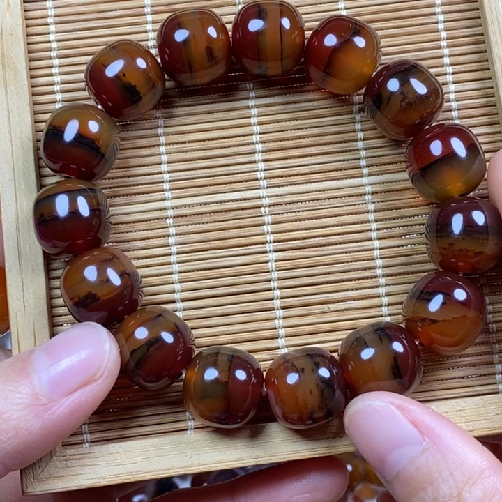 骑***噜玛瑙/玉髓未镶嵌手链