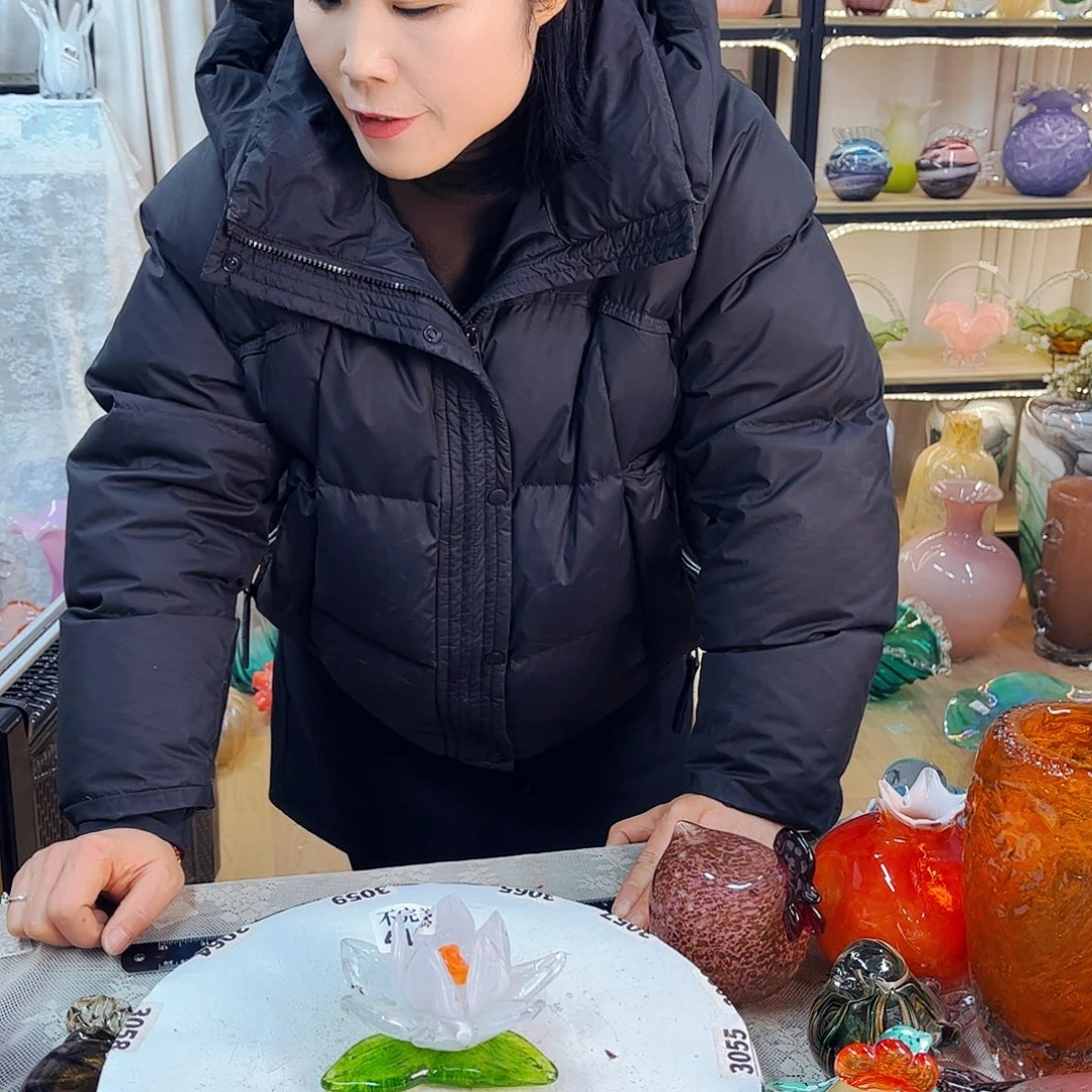 莲台家悦美居琉璃摆件不完美