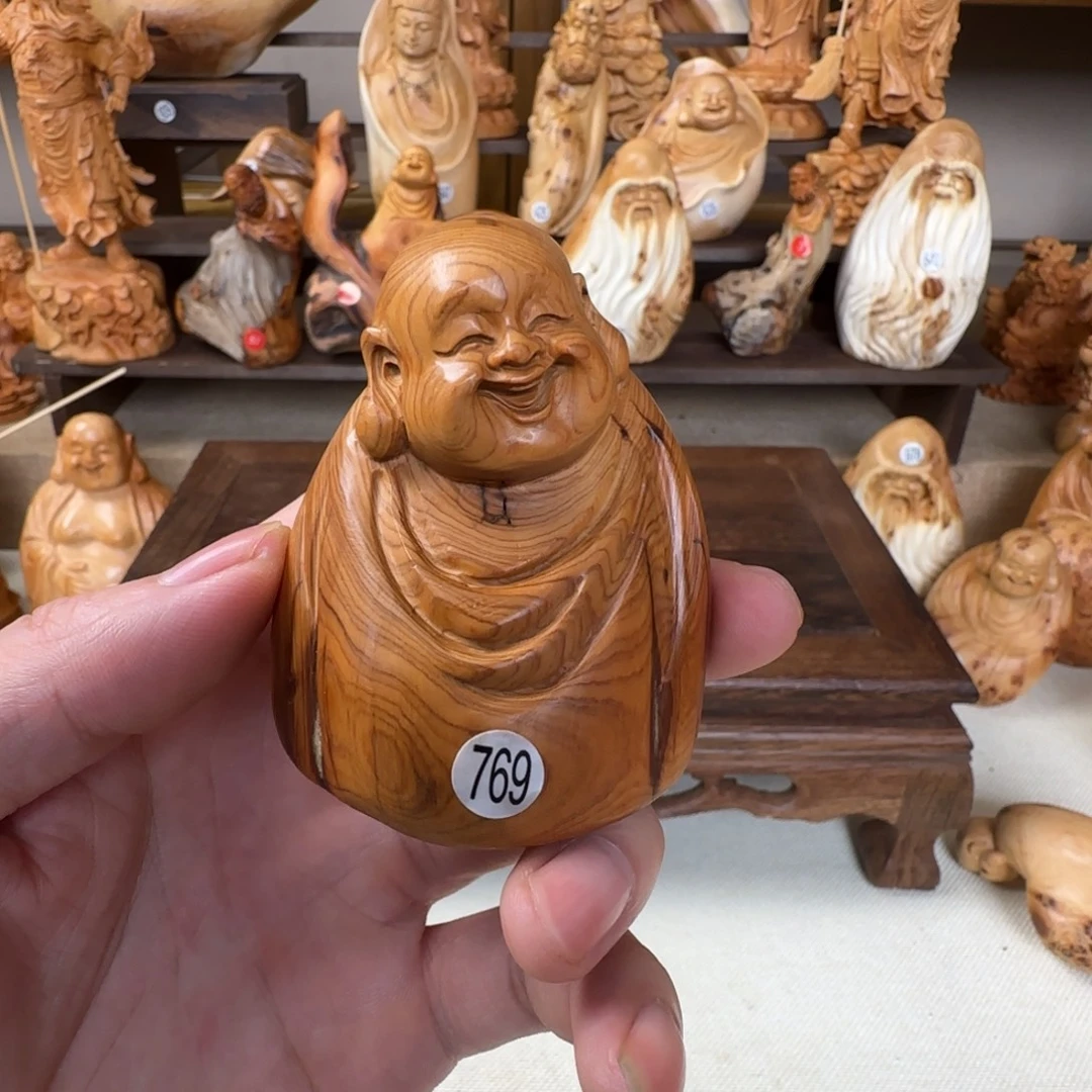 柏木（崖柏）小木匠艺雕一物一拍
