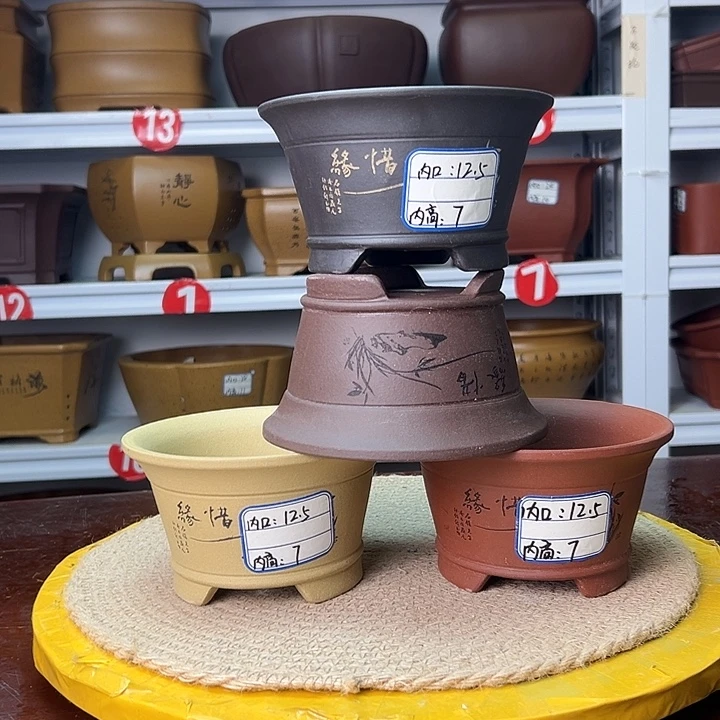 花盆紫砂蛇年大吉